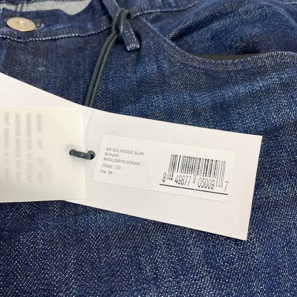 NWT 3x1 M5 Selvedge Slim - 38x34 - Picture 3 of 5